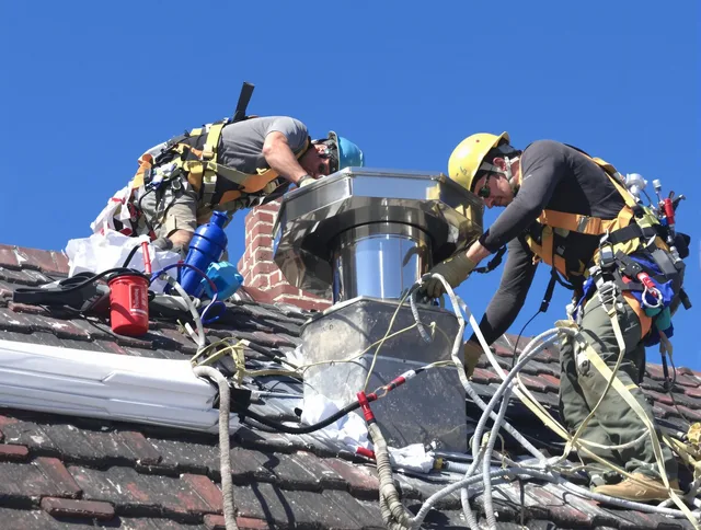 Protective chimney cap installed by Kent Chimney Sweep in Kent, OH