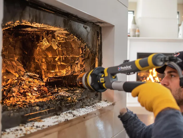Professional chimney cleaning by Kent Chimney Sweep in Kent, OH