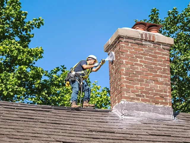 Kent Chimney Sweep performing an inspection with advanced tools in Kent, OH