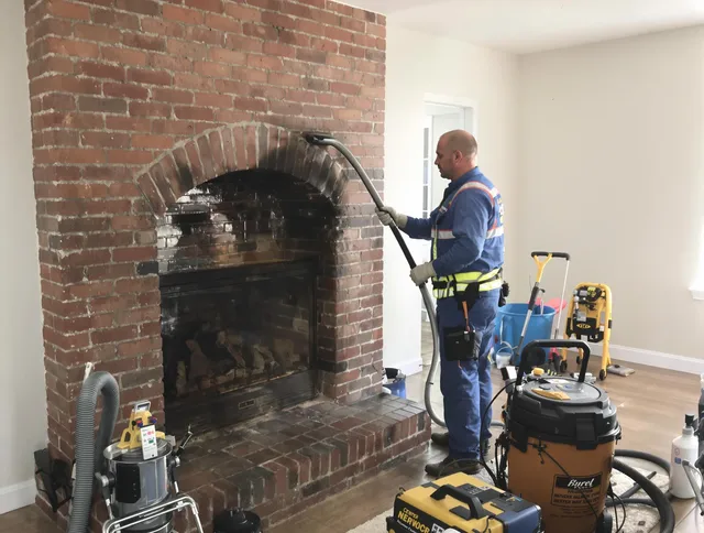 Kent Chimney Sweep expert performing detailed chimney sweep in Kent, OH