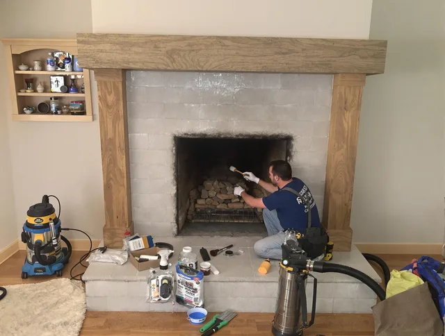 Detailed creosote removal process by Kent Chimney Sweep in Kent, OH