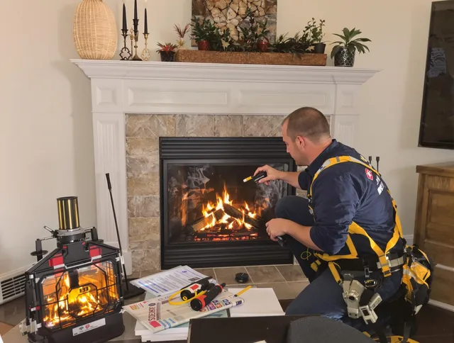 Safety-focused fireplace inspection by Kent Chimney Sweep in Kent, OH